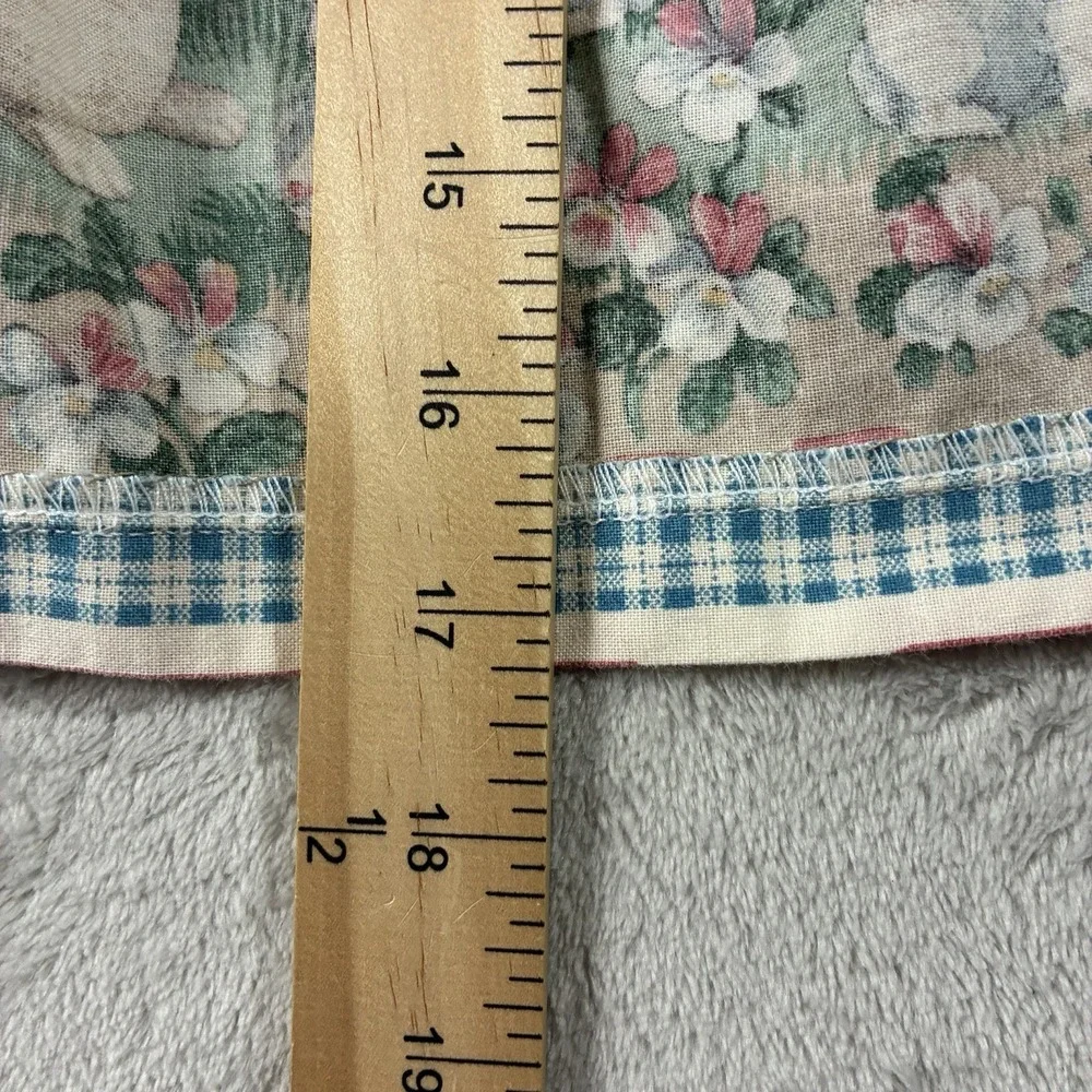 Country Style Waist Apron Red Check Bunny Rabbit Good Things Print Cottagecore